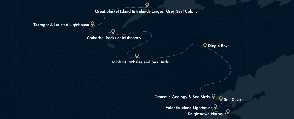 Inish Tearaght Lighthouse & Blasket Islands Map
